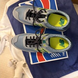 New Balance Blue and Lime Sneakers